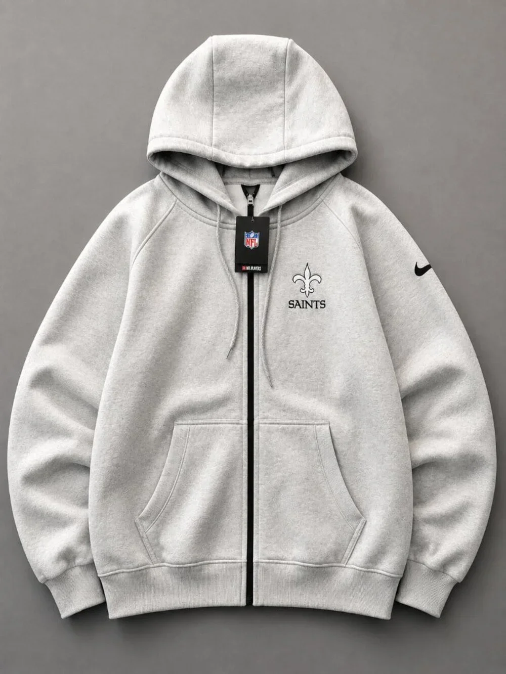 Nike New Orleans Saints Gray Full-Zip Hoodie NWT – Men’s L